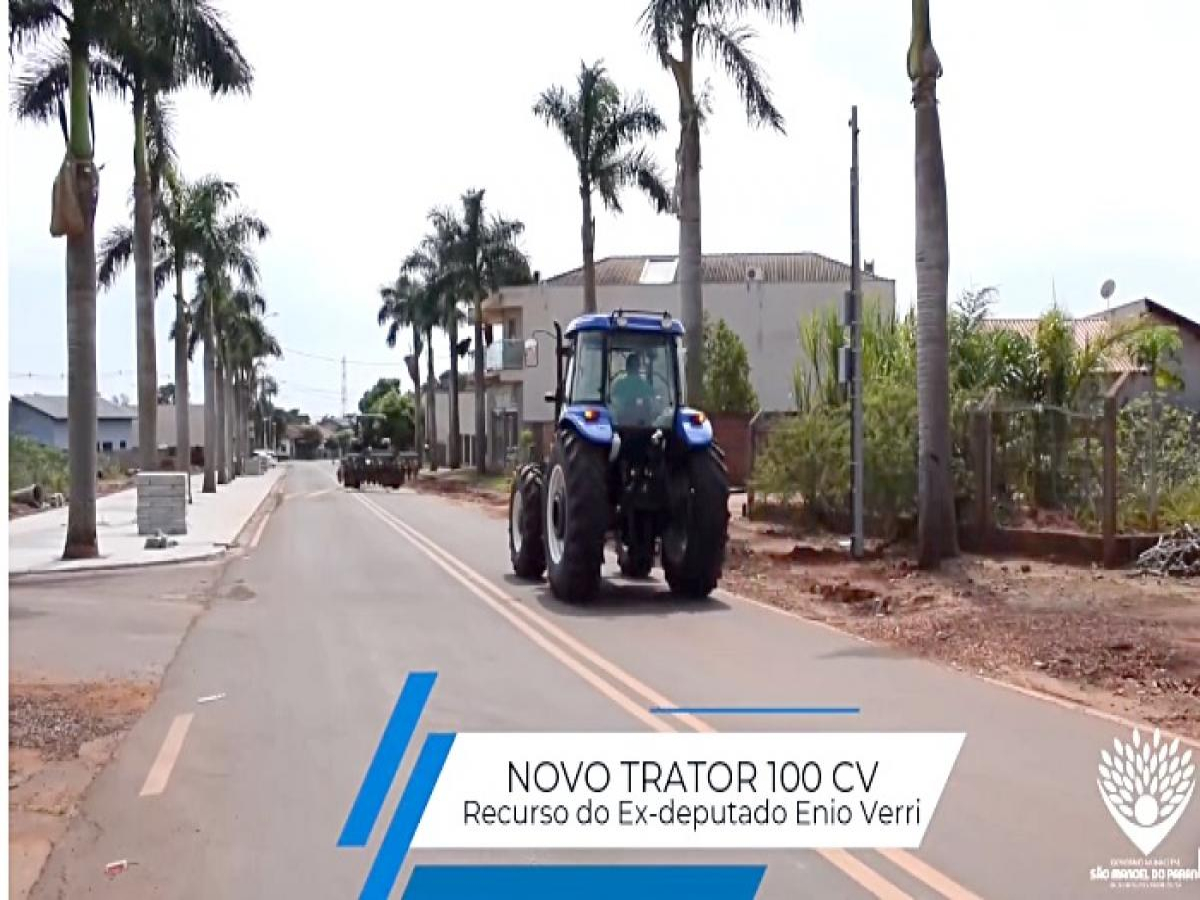 São Manoel do Paraná recebe trator de 100 CV para fortalecer a agricultura familiar