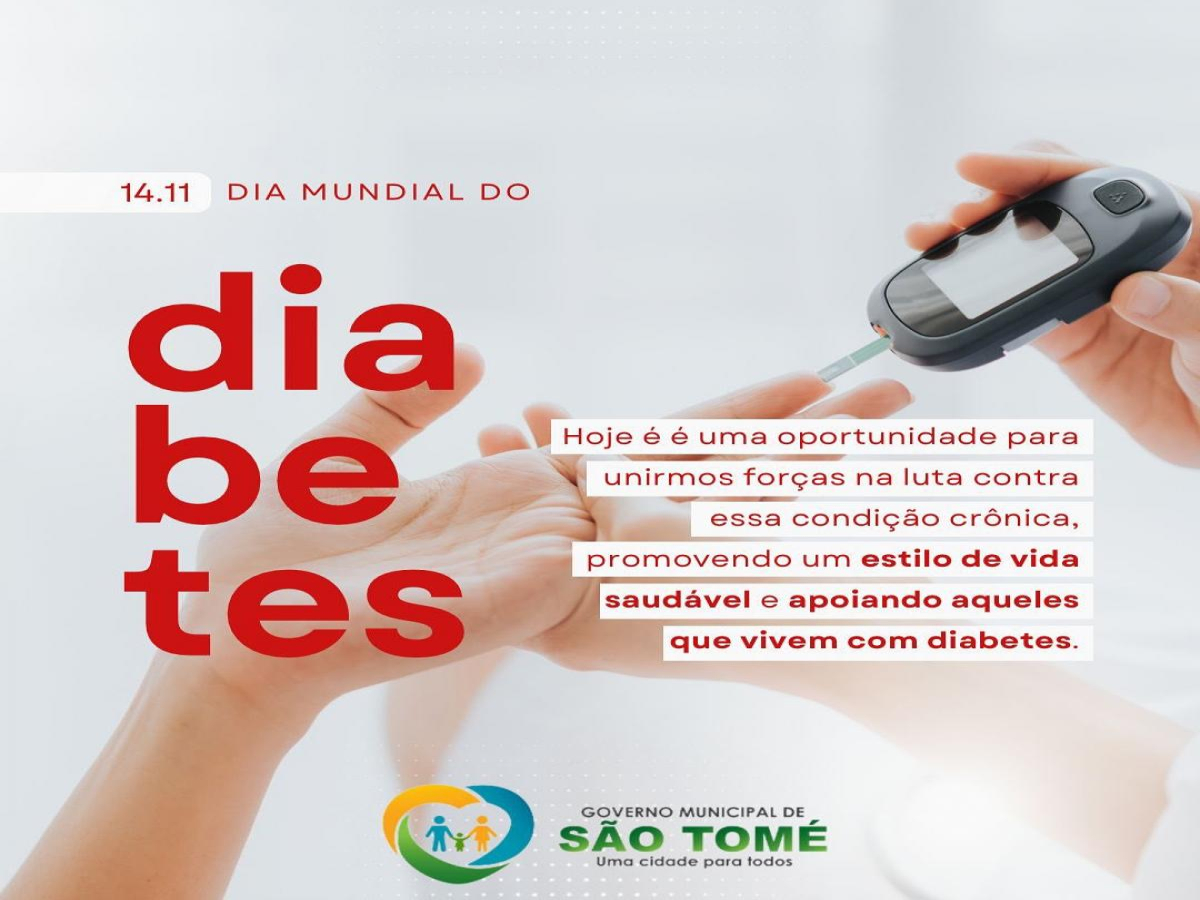 Prefeitura de São Tomé realiza campanha de prevenção e conscientização sobre o diabetes
